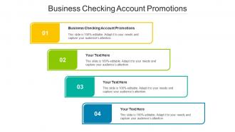 Business Checking Account Promotions Ppt Powerpoint Presentation Gallery Background Cpb