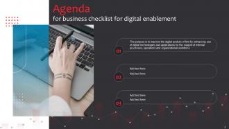 Business Checklist For Digital Enablement Powerpoint Presentation Slides Content Ready Customizable