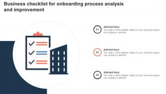 Business Checklist For Onboarding Process Analysis And Improvement