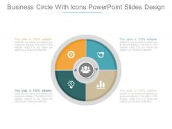 Business circle with icons powerpoint slides design