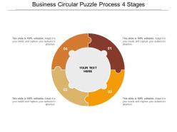 Business circular puzzle process 4 stages