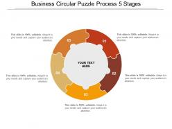 Business circular puzzle process 5 stages