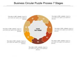 Business circular puzzle process 7 stages