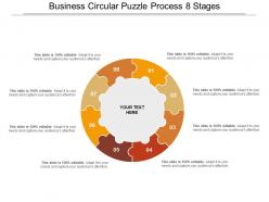 Business circular puzzle process 8 stages