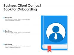 Business Client Contact Book For Onboarding