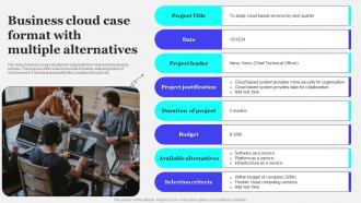 Business Cloud Case Format With Multiple Alternatives