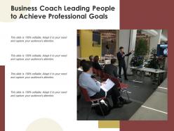 Business coach leading people to achieve professional goals