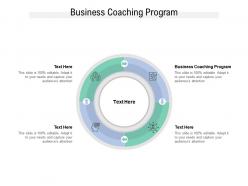 Business coaching program ppt powerpoint presentation professional portrait cpb