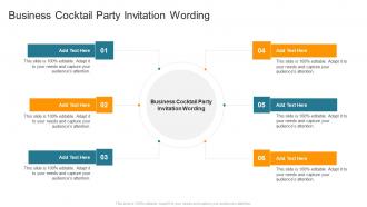 Business Cocktail Party Invitation Wording In Powerpoint And Google Slides Cpb