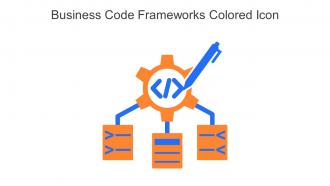 Business Code Frameworks Colored Icon In Powerpoint Pptx Png And Editable Eps Format
