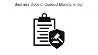 Business Code Of Conduct Monotone Icon In Powerpoint Pptx Png And Editable Eps Format