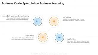 Business Code Speculation Business Meaning In Powerpoint And Google Slides Cpb