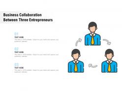 Business collaboration between three entrepreneurs