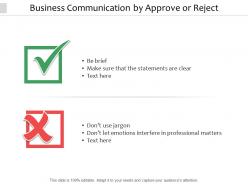 Business Communication By Approve Or Reject