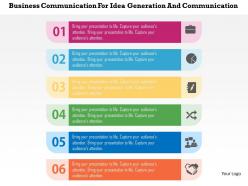 Business communication for idea generation and communication flat powerpoint design