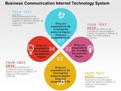 Business communication internet technology system flat powerpoint design