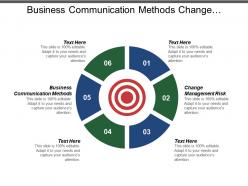 Business communication methods change management risk conflict management survey cpb