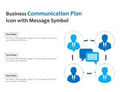 Business communication plan icon with message symbol