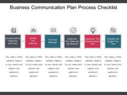 Business communication plan process checklist example of ppt