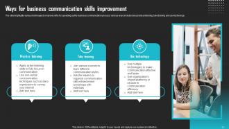 Business Communication Skills Powerpoint Ppt Template Bundles Good Best