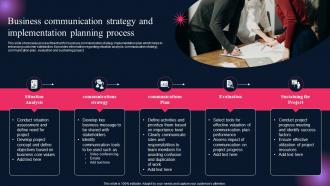 Business Communication Strategy And Implementation Planning Process