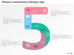 Business communication techniques steps flat powerpoint design