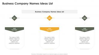 Business Company Names Ideas List In Powerpoint And Google Slides Cpb