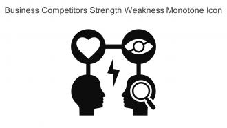 Business Competitors Strength Weakness Monotone Icon In Powerpoint Pptx Png And Editable Eps Format