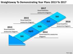 Business concept diagram straightaway to demonstrating year plans 2013 2017 powerpoint slides