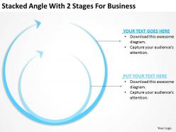 Business concept diagram with 2 stages for powerpoint templates ppt backgrounds slides