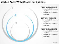 Business concept diagram with 3 stages for powerpoint templates ppt backgrounds slides