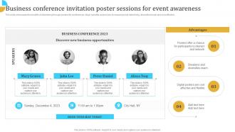 Business Conference Invitation Poster Sessions Engaging Audience Through Virtual Event MKT SS V