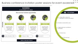 Business Conference Invitation Poster Trade Show Marketing To Promote Event MKT SS