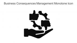 Business Consequences Management Monotone Icon In Powerpoint Pptx Png And Editable Eps Format