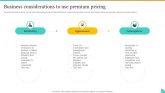 Business Considerations To Use Premium Pricing
