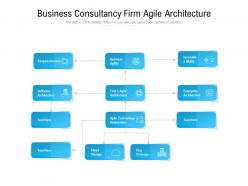 Business consultancy firm agile architecture