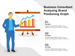 Business consultant analyzing brand positioning graph