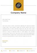 Business consultant one page letterhead design template