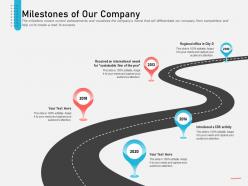 Business consulting and advisory services milestones of our company 2010 to 2020 ppt files