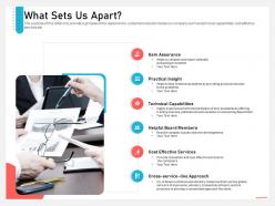 Business consulting and advisory services what sets us apart technical ppt outfit