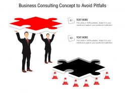 Business consulting concept to avoid pitfalls