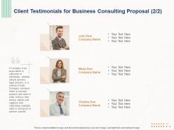 Business Consulting Proposal Powerpoint Presentation Slides