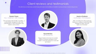 Business Consulting Services Company Profile Client Reviews And Testimonials