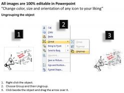 Business consulting social media loud speaker content link sites image slide powerpoint slide template