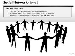 Business consulting social network business executives holding hand network powerpoint slide template