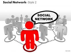 Business consulting social network colorful 3d men one red men as leader powerpoint slide template Business consulting social network colorful 3d men one red men as leader powerpoint slide template