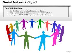 Business consulting social network executives to show communication network powerpoint slide template