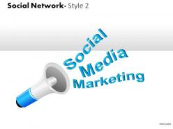 Business consulting social network loud speaker social media marketing powerpoint slide template