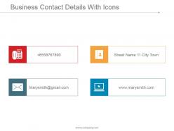 Business Contact Details With Icons Ppt Background Images