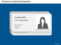 Business contact information flat powerpoint design